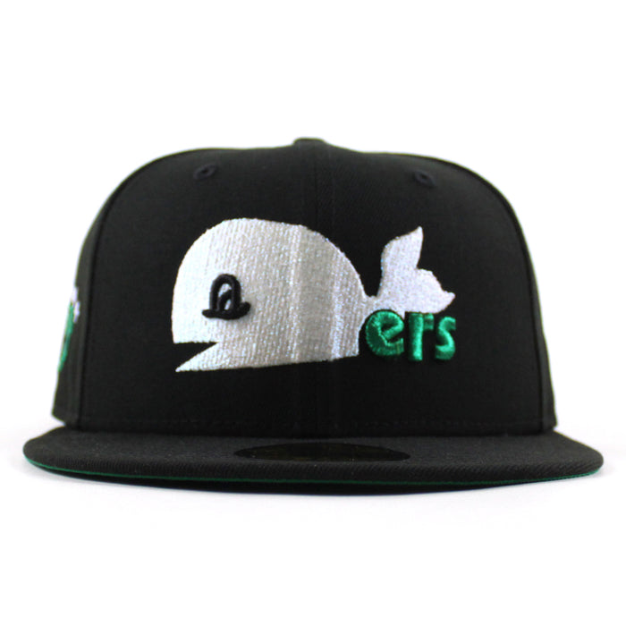 Hartford Whaler Whaler Patch New Era 59Fifty Fitted Hat (Black Green Under brim)