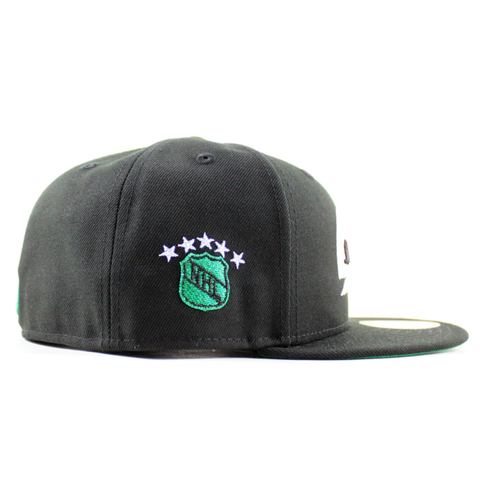 Hartford Whaler Whaler Patch New Era 59Fifty Fitted Hat (Black Green Under brim)