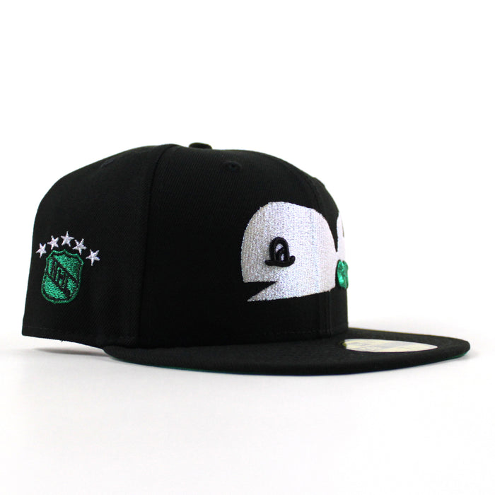 Hartford Whaler Whaler Patch New Era 59Fifty Fitted Hat (Black Green Under brim)