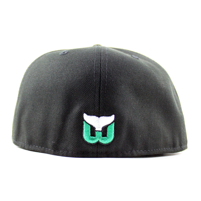 Hartford Whaler Whaler Patch New Era 59Fifty Fitted Hat (Black Green Under brim)