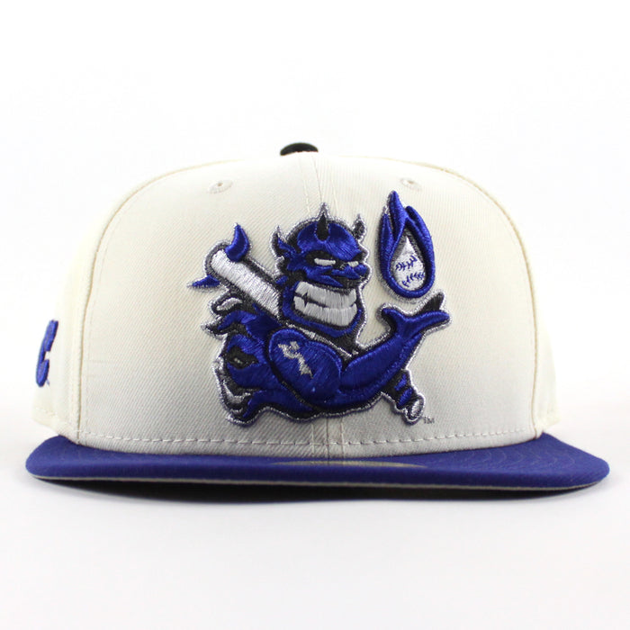 Hellrazors New Era 59Fifty Fitted Hat (Chrome White Royal Blue Gray Under Brim)