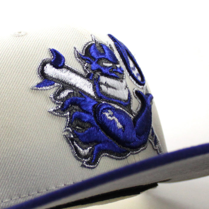 Hellrazors New Era 59Fifty Fitted Hat (Chrome White Royal Blue Gray Under Brim)