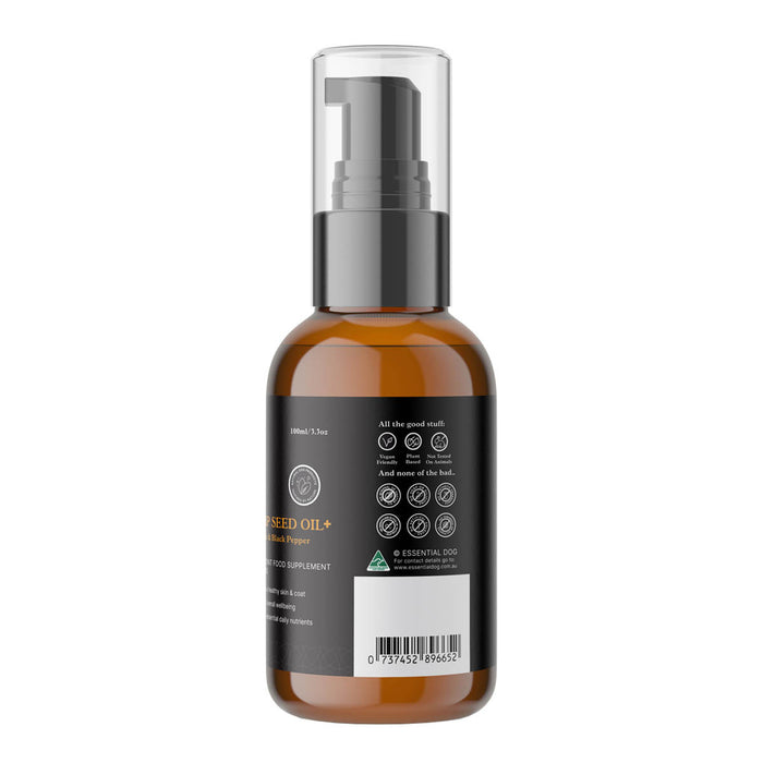 Brown bottle with black label on a white background.