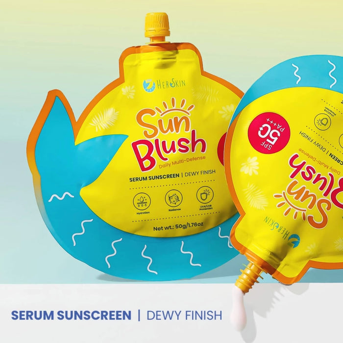 Herskin Sun Blush Serum Sunscreen 50g واقي الشمس هيرسكين صن بلاش سيروم - Princess Cosmetics Qatar
