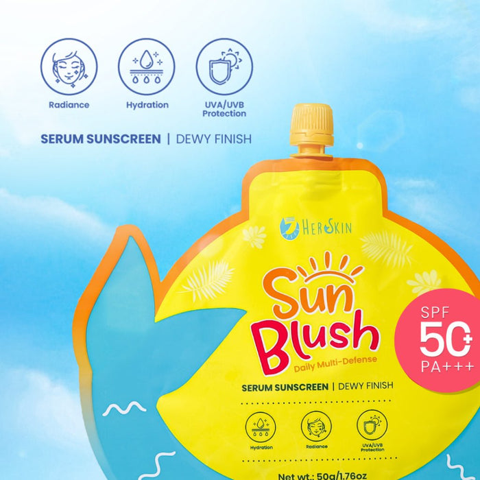 Herskin Sun Blush Serum Sunscreen 50g واقي الشمس هيرسكين صن بلاش سيروم - Princess Cosmetics Qatar