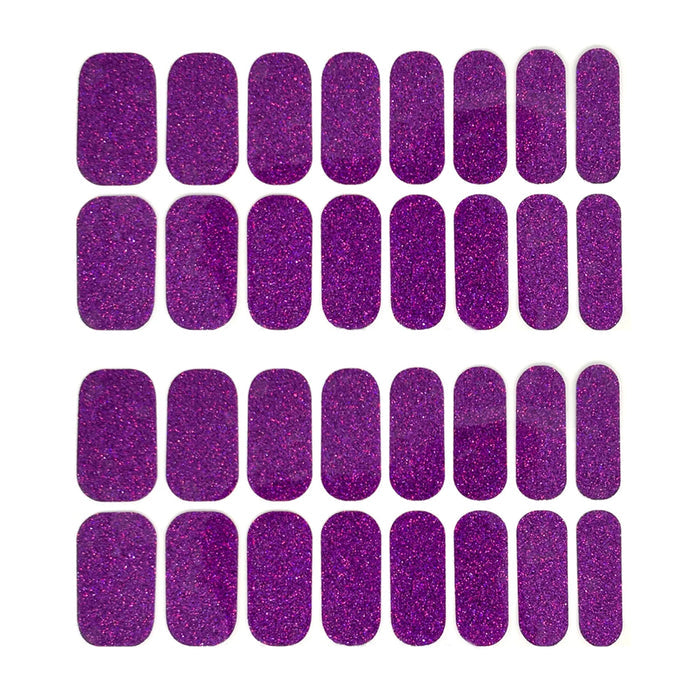 Holo Purple Glitter Nail Wraps