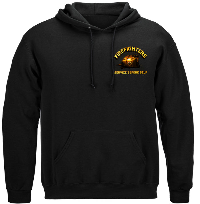 Home Is Where You Hang Your Hat Firefighter Hooded Sweat Shirt