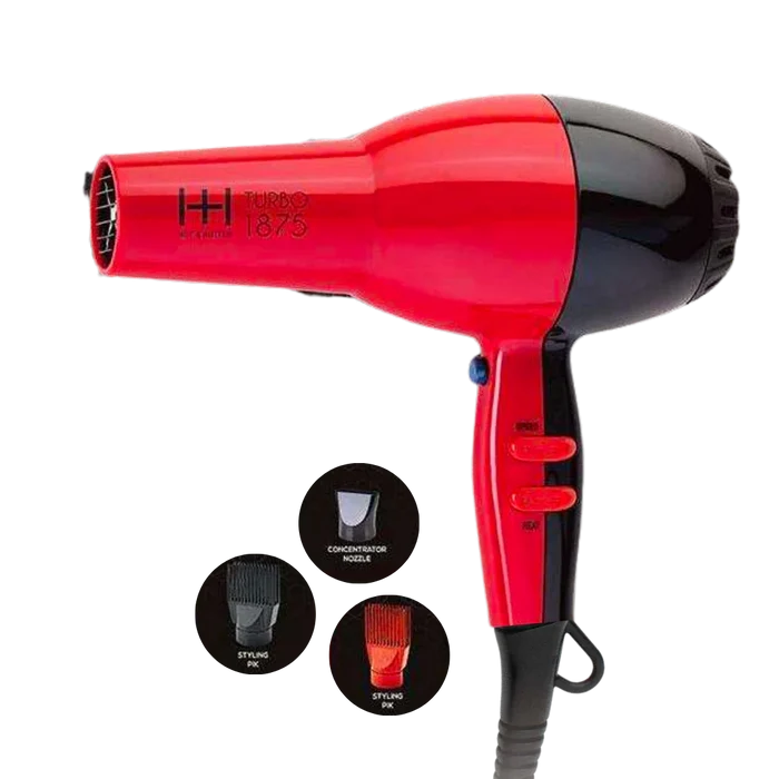 Hot & Hotter Turbo AC Professional Hair Dryer, Red