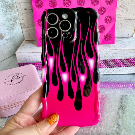 Hot Rod Pink Flame Wavy Luxe MagSafe Case for iPhone â Hot Rod Pink Flame Rev up your look with the Hot Rod Pink Flame Wavy Luxe MagSafe Case for iPhone.