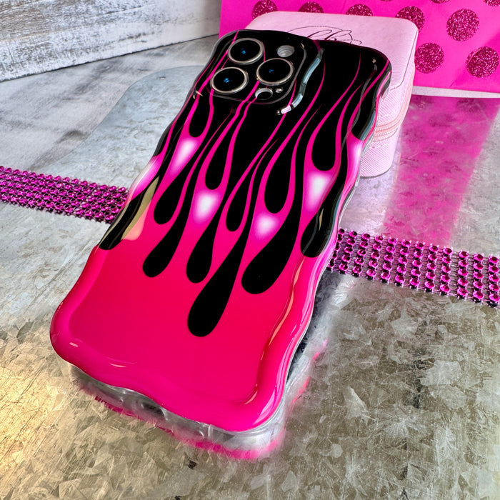 Hot Rod Pink Flame Wavy Luxe MagSafe Case for iPhone â Hot Rod Pink Flame Rev up your look with the Hot Rod Pink Flame Wavy Luxe MagSafe Case for iPhone.