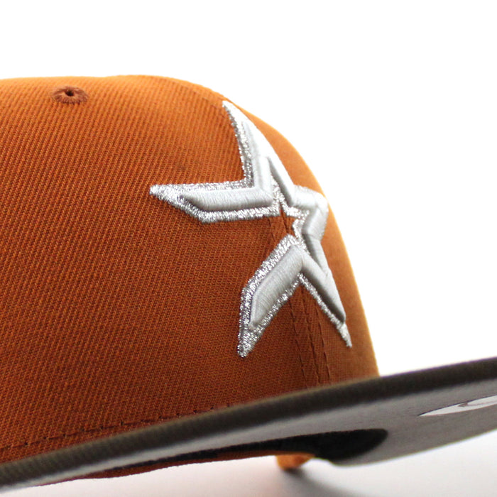 Houston Astros 2000 Inaugural Season New Era 59Fifty Fitted Hat (Flight Orange Walnut Gray Under Brim)