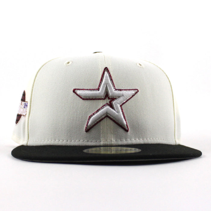 Houston Astros 2005 World Series New Era 59Fifty Fitted Hat (Chrome White Black Gray Under Brim)