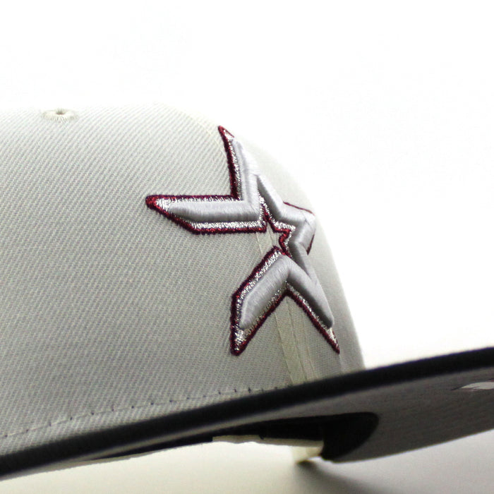 Houston Astros 2005 World Series New Era 59Fifty Fitted Hat (Chrome White Black Gray Under Brim)