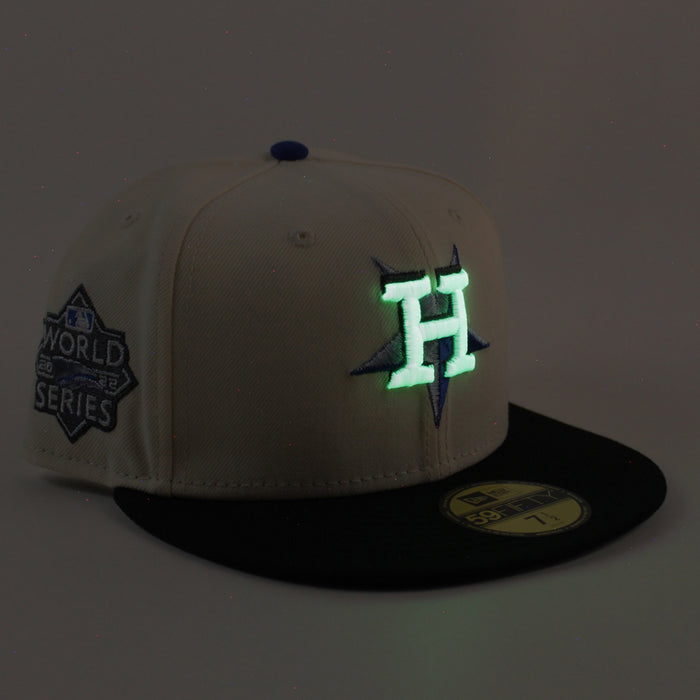 Houston Astros 2025 World Series New Era 59Fifty Fitted Hat (Chrome White Black Gray Under Brim)