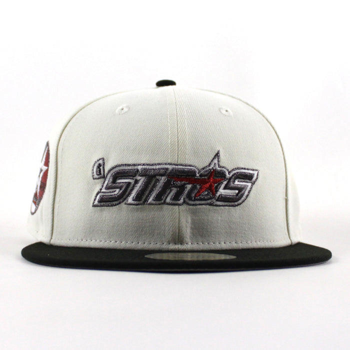 Houston Astros 35 Great Years New Era 59Fifty Fitted Hat (Chrome White Black Gray Under Brim)