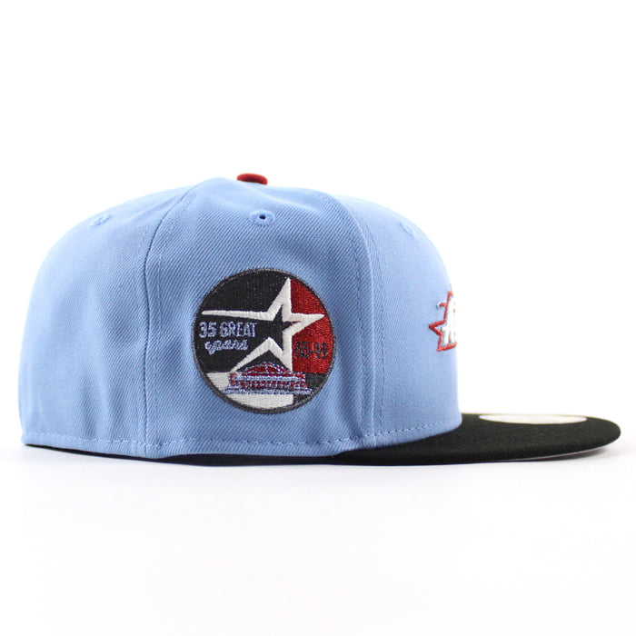 Houston Astros 35 Great Years New Era 59Fifty Fitted Hat (Sky Blue Black Gray Under Brim)