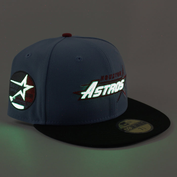 Houston Astros 35 Great Years New Era 59Fifty Fitted Hat (Sky Blue Black Gray Under Brim)