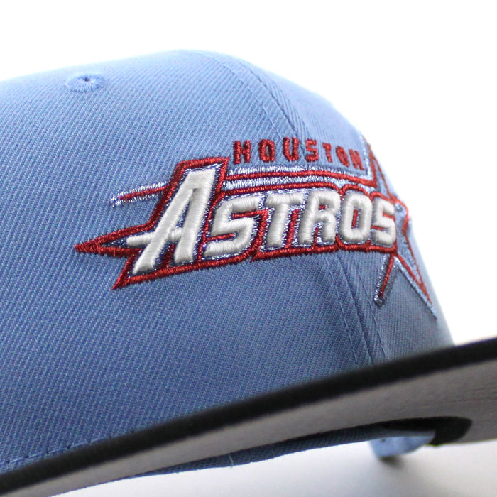 Houston Astros 35 Great Years New Era 59Fifty Fitted Hat (Sky Blue Black Gray Under Brim)