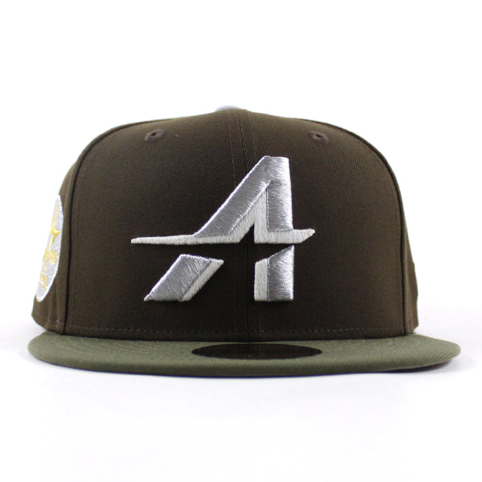 Houston Astros 35 Great Years New Era 59Fifty Fitted Hat (Walnut Olive Green Gray Under Brim)