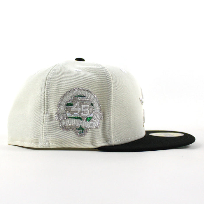 Houston Astros 45TH Anniversary New Era 59Fifty Fitted Hat (Chrome White Black Green Under Brim)