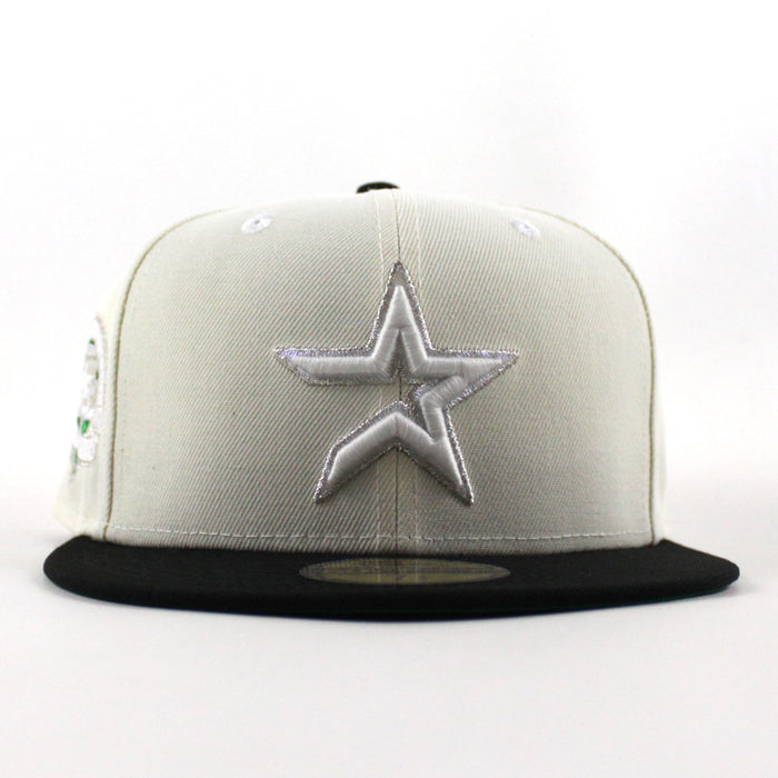 Houston Astros 45TH Anniversary New Era 59Fifty Fitted Hat (Chrome White Black Green Under Brim)