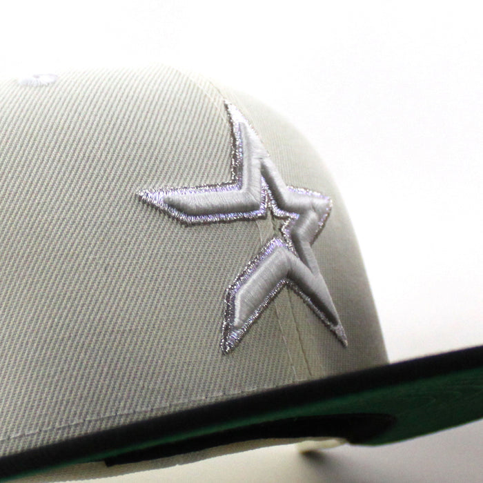 Houston Astros 45TH Anniversary New Era 59Fifty Fitted Hat (Chrome White Black Green Under Brim)
