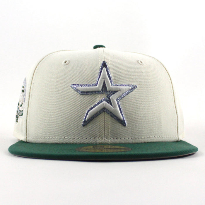 Houston Astros 45th Anniversary New Era 59Fifty Fitted Hat (Chrome White Emerald Green Gray Under Brim)
