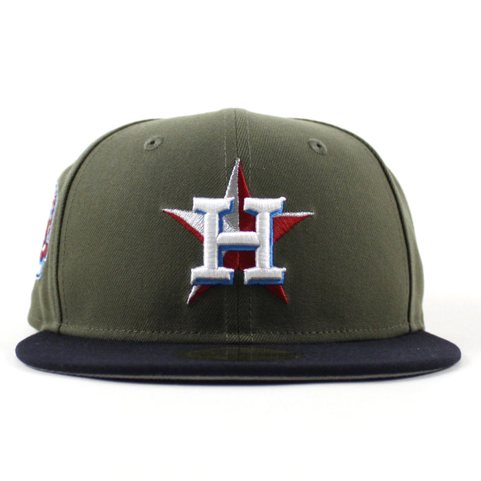 Houston Astros 45th Anniversary New Era 59Fifty Fitted Hat (Olive Navy Gray Under Brim)