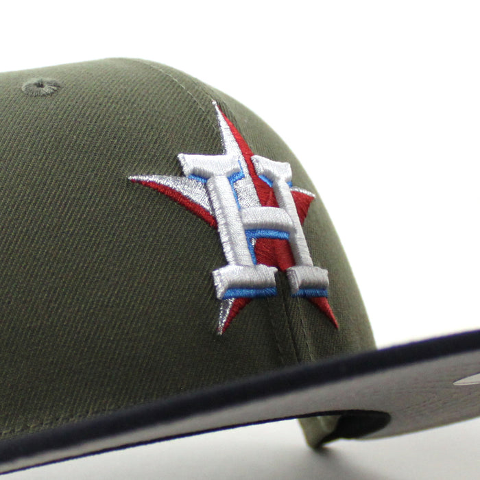 Houston Astros 45th Anniversary New Era 59Fifty Fitted Hat (Olive Navy Gray Under Brim)