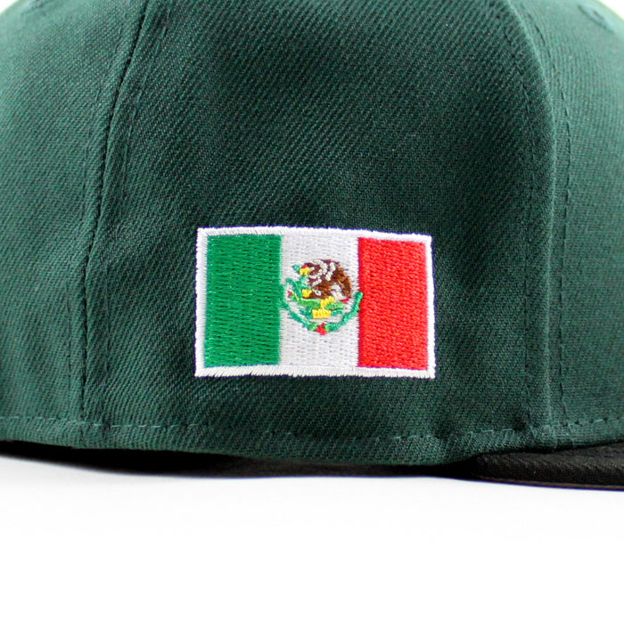 Houston Astros Mexico Flag Patch New Era 59Fifty Fitted Hat (Dark Green Black Gray Under Brim Under Brim)
