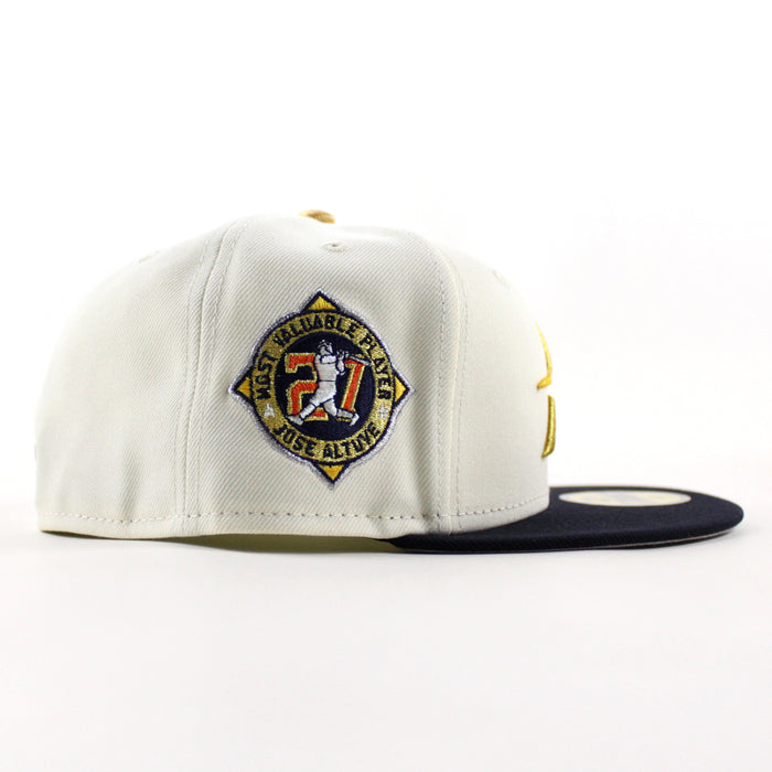 Houston Astros MVP Patch New Era 59Fifty Fitted Hat (Chrome White Navy Gray Under Brim)