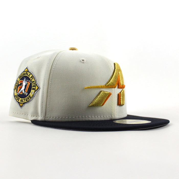 Houston Astros MVP Patch New Era 59Fifty Fitted Hat (Chrome White Navy Gray Under Brim)