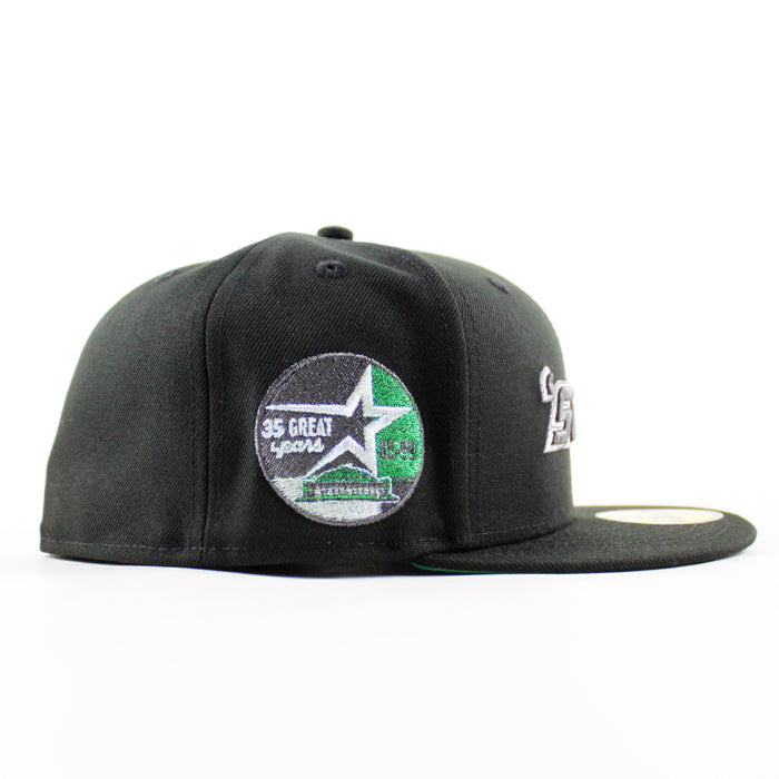Houston ‘stros  35 Great Years Patch New Era 59Fifty Fitted Hat (Black Green Under Brim)
