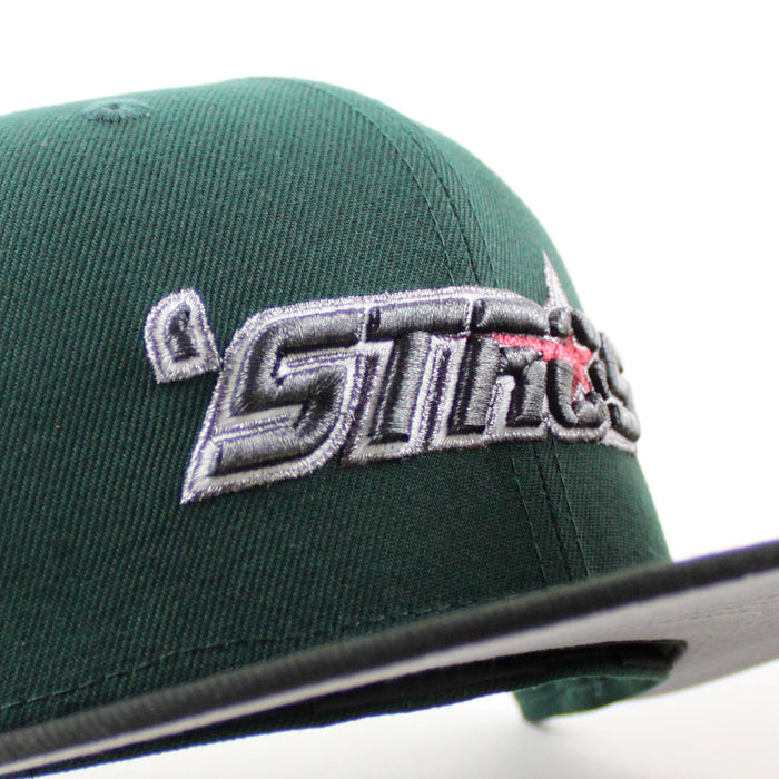 Houston ‘stros 35 Great Years Patch New Era 59Fifty Fitted Hat (Dark Green Black Gray Under Brim)