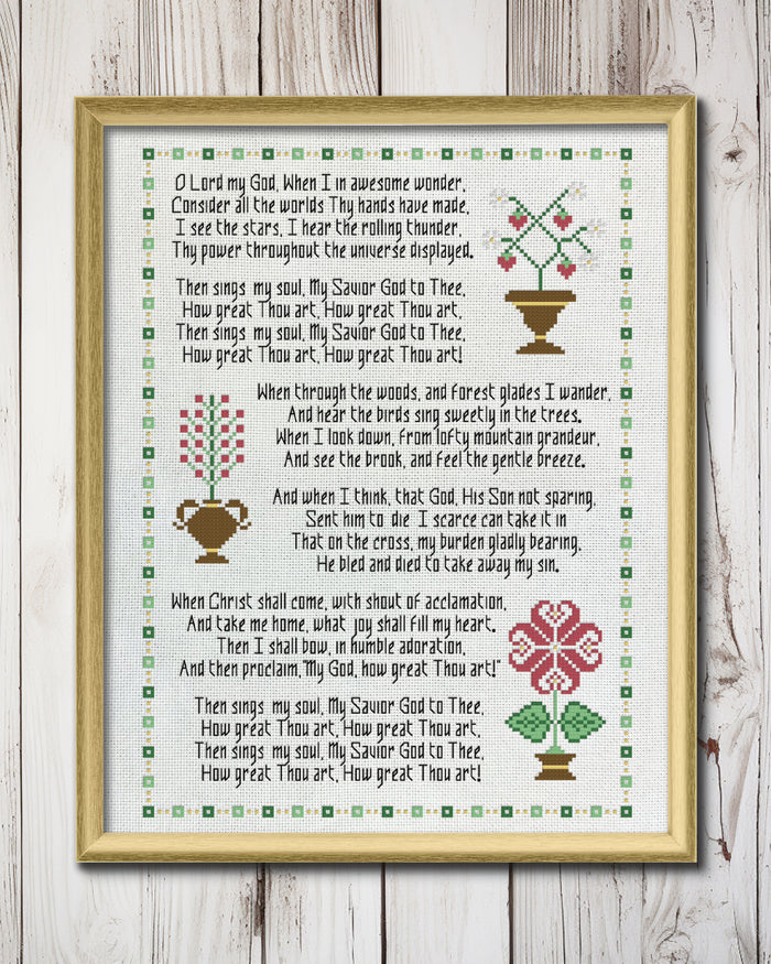 How Great Thou Art Cross Stitch Pattern