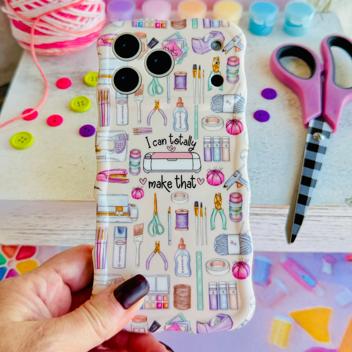 I Can Totally Make That Wavy Luxe MagSafe iPhone case â pastel craft and DIY tool artwork