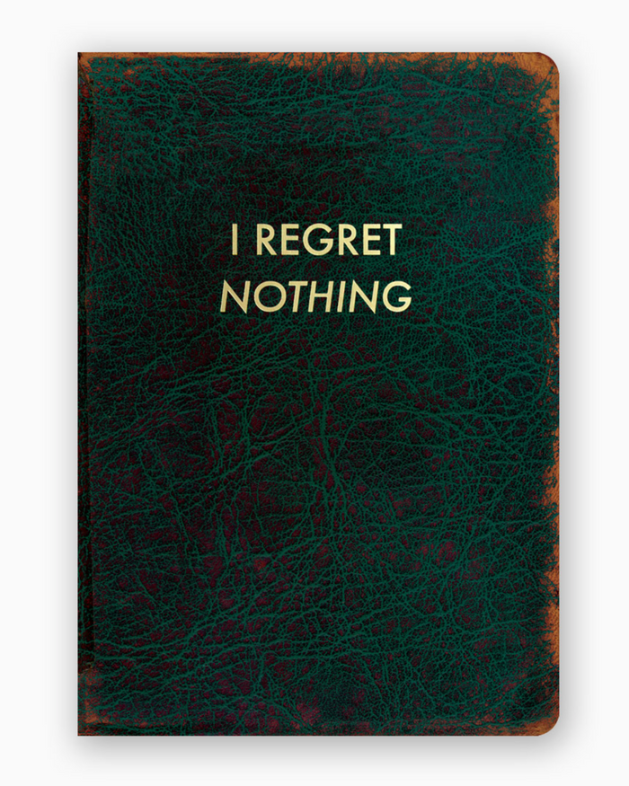 I regret nothing lined journal by The Mincing Mockingbird sold by Le Monkey House