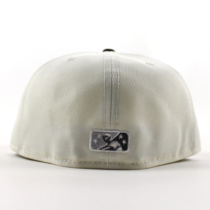 Idaho Falls Braves New Era 59Fifty Fitted Hat (Chrome White Black Gray Under Brim)