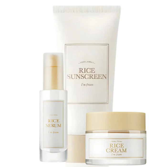 I'M FROM Rice Serum, Cream and Sunscreen Set - DOKAN