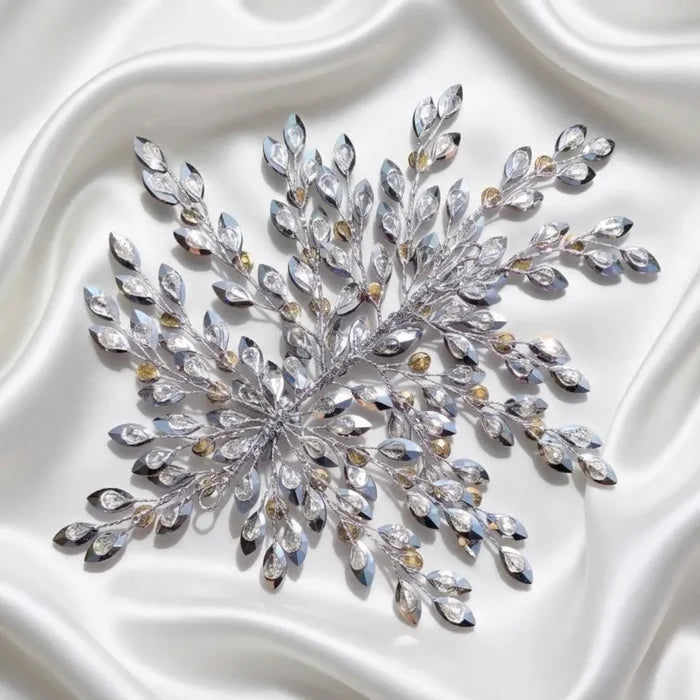 Lavender Crystal Bridal Hair Accessory - Wedding Headdress