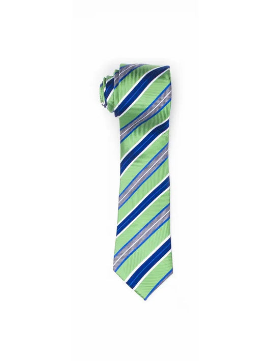 Isaac Mizrahi  Diagonal Stripe Lime/Royal Tie