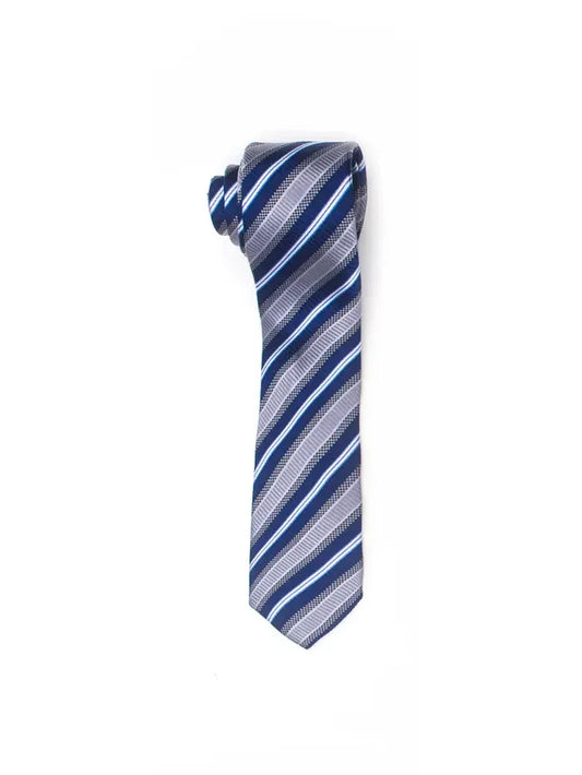 Isaac Mizrahi Grey/Navy Diagonal Stripe Tie