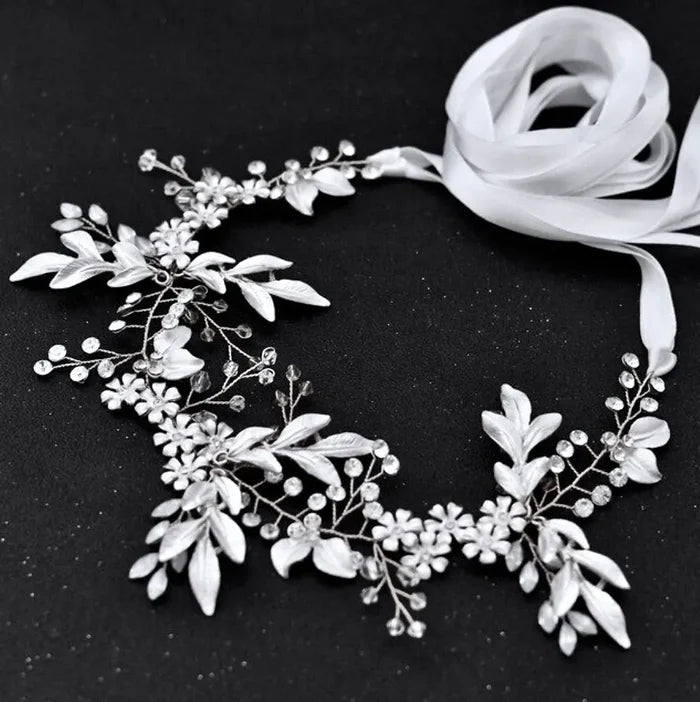 Silver / White Satin Ribbon