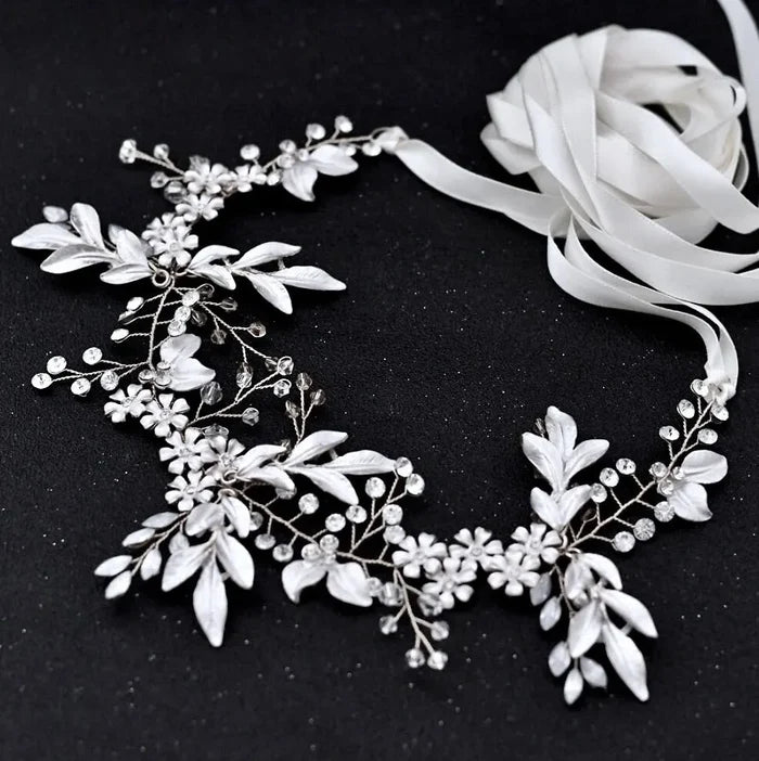 Silver / Ivory Satin Ribbon