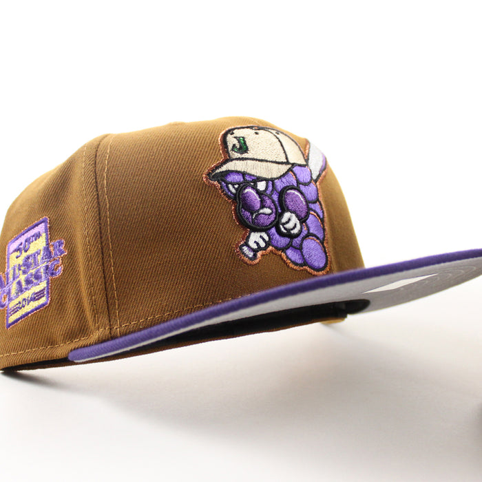 Jamestown Jammers All Star Classic New Era 59Fifty Fitted Hat (Toasted Peanuts Purple Gray Under Brim)