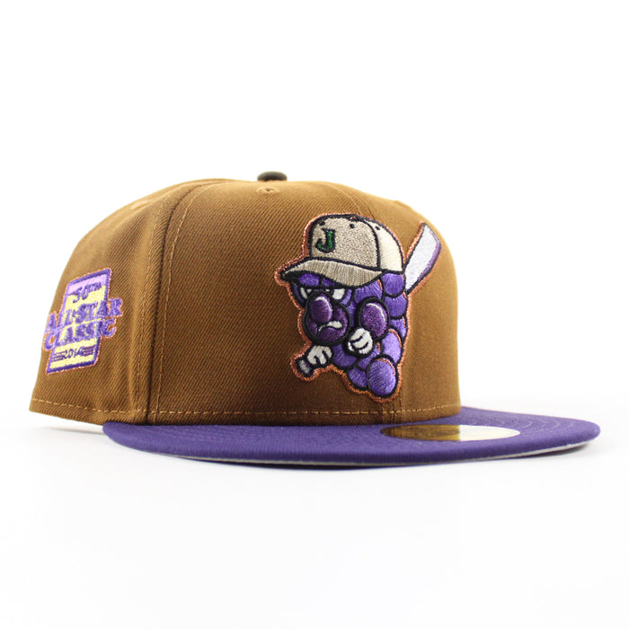 Jamestown Jammers All Star Classic New Era 59Fifty Fitted Hat (Toasted Peanuts Purple Gray Under Brim)