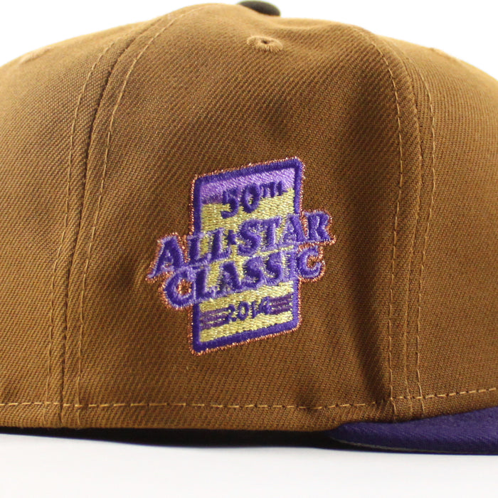 Jamestown Jammers All Star Classic New Era 59Fifty Fitted Hat (Toasted Peanuts Purple Gray Under Brim)