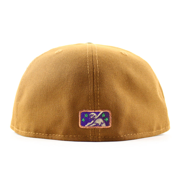 Jamestown Jammers All Star Classic New Era 59Fifty Fitted Hat (Toasted Peanuts Purple Gray Under Brim)