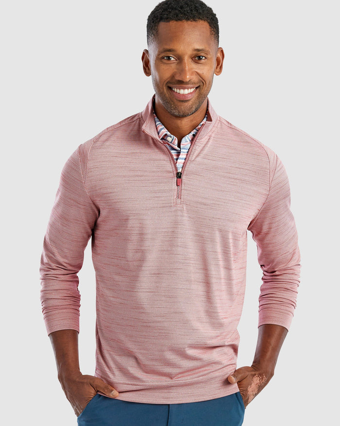Johnnie O Mens Apex Quarter Zip Apparel Johnnie-O Malibu Red Small