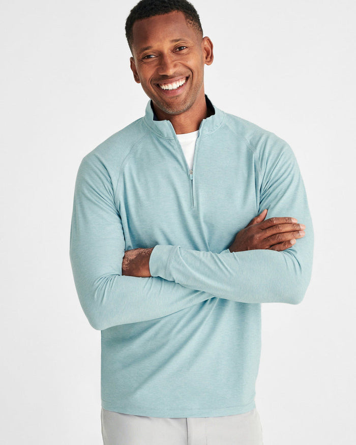 Johnnie-O Men's Freeborne PREP-FORMANCE 1/4 Zip Pullover Apparel Johnnie-O Placid Small